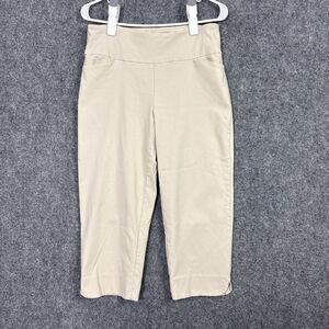 S.C. & Co Crop Pants Womens Size 10 Beige Stretch Retro Preppy Hepburn